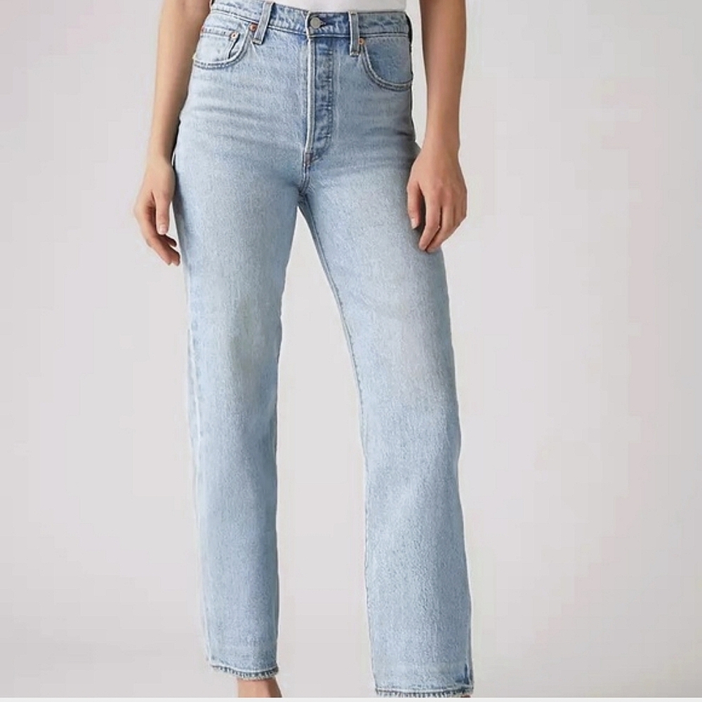 LEVI'S Infamous Ribcage Straight '22 Edition Light Blue Wash Jeans - Picture 4 of 13